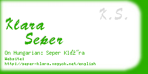 klara seper business card